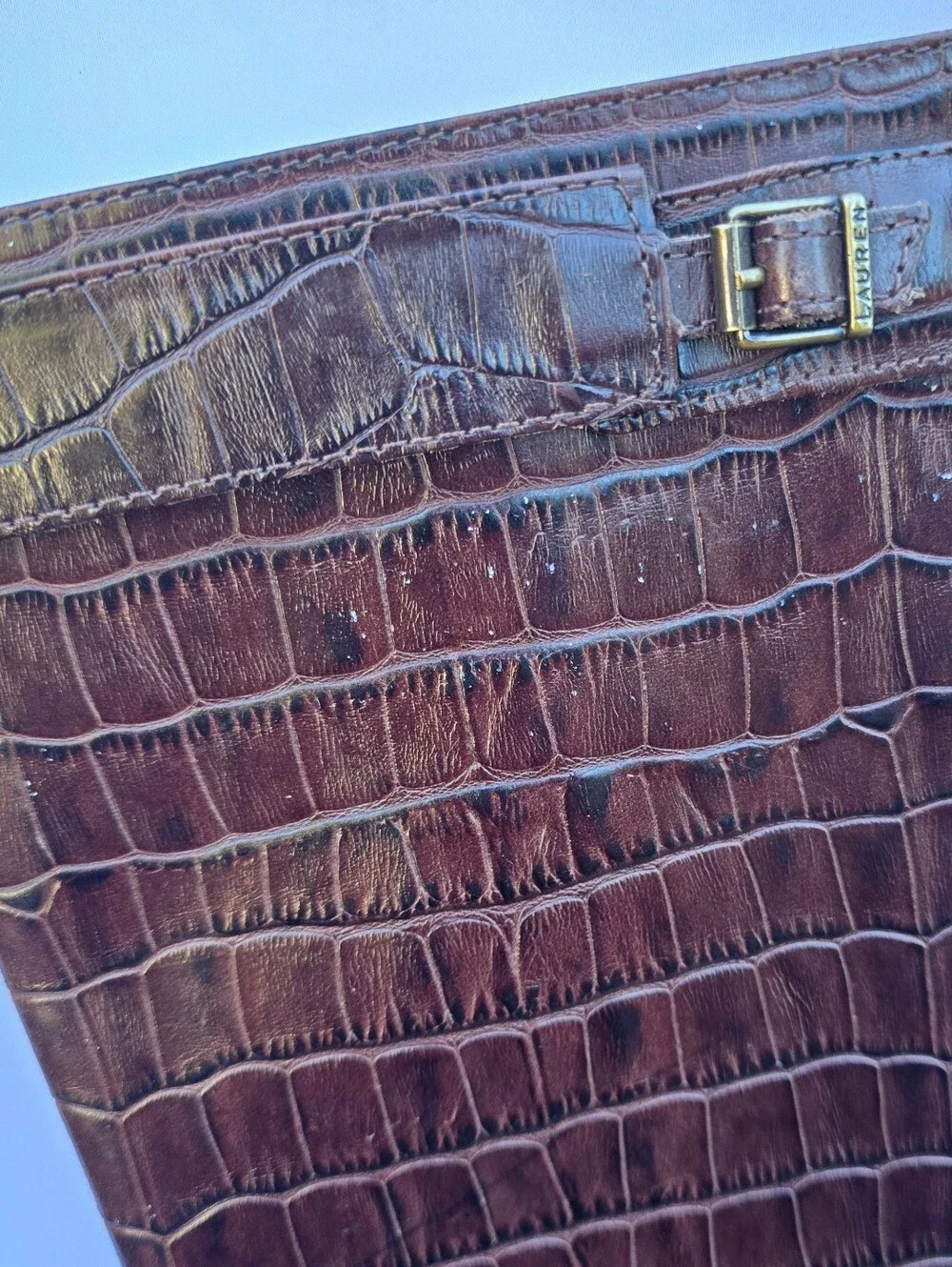 Lauren Ralph Lauren Crocodile-Embossed Boots